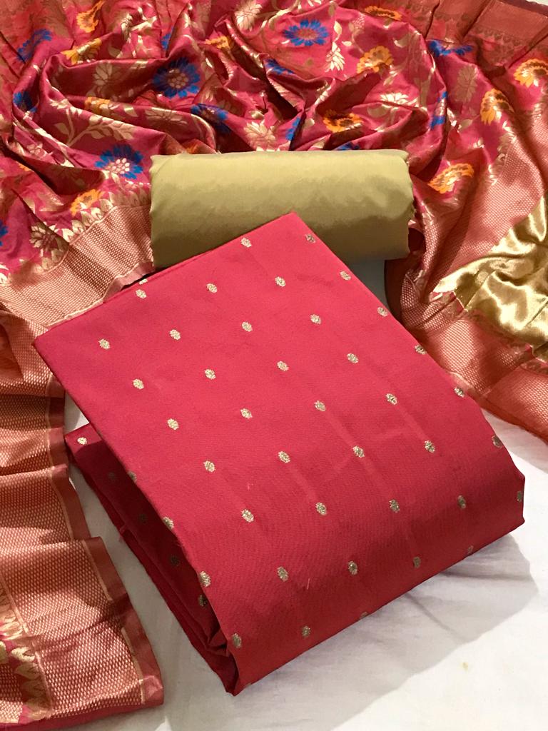 Tapatta Silk Booti 2 Heavy Tapata Silk Festive Wear Dress Material